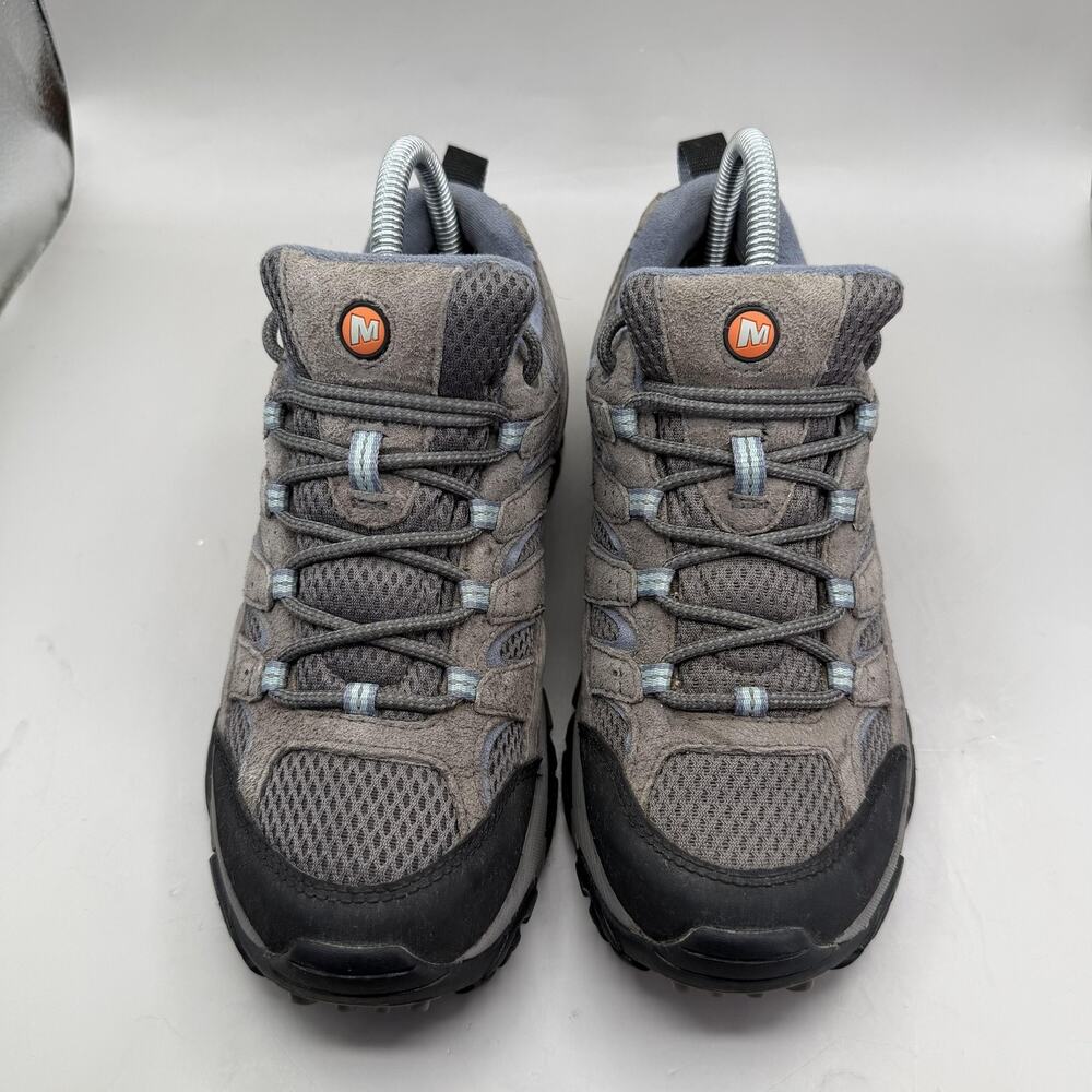 Merrell Moab 2 Hiking Shoes Womens Size 6.5 Gray Suede Mesh Vibram Trail J06026 - Picture 4 of 11